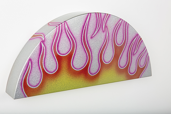 Untitled Wall Sculpture (Pink Flames)