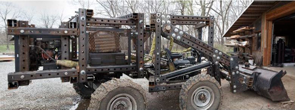 Hand-Made Tractor (pano), Open Source Ecology, Missouri