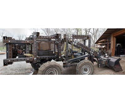Hand-Made Tractor (pano), Open Source Ecology, Missouri